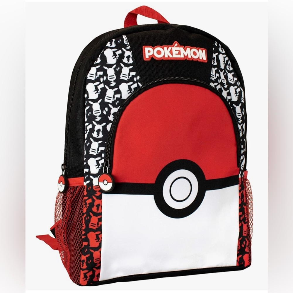 Pokemon Red and Black Kids Backpack - Picture 1 of 10
